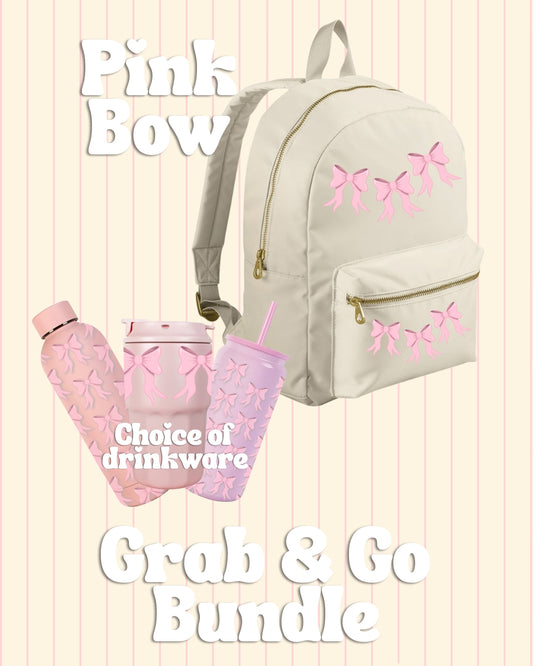 Pink Bow backpack bundle