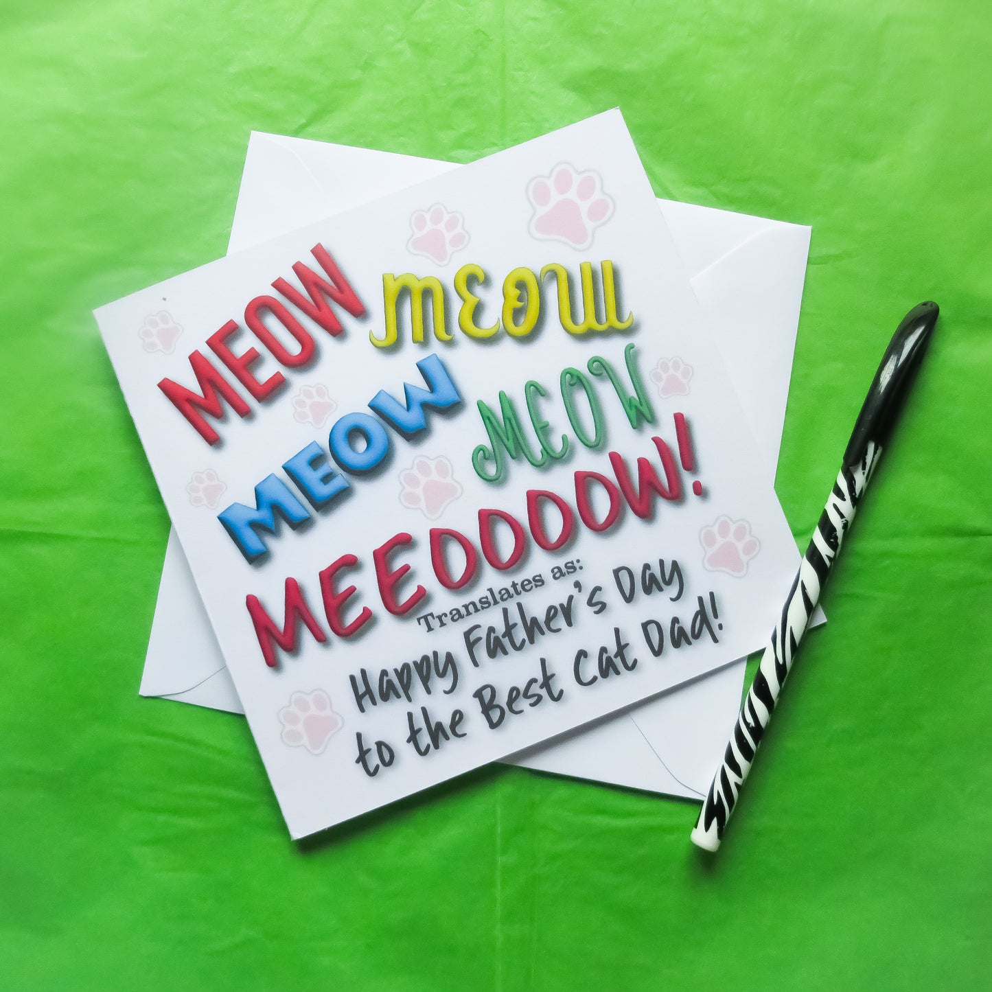 Happy Father's Day to the Best Cat Dad Greeting Card