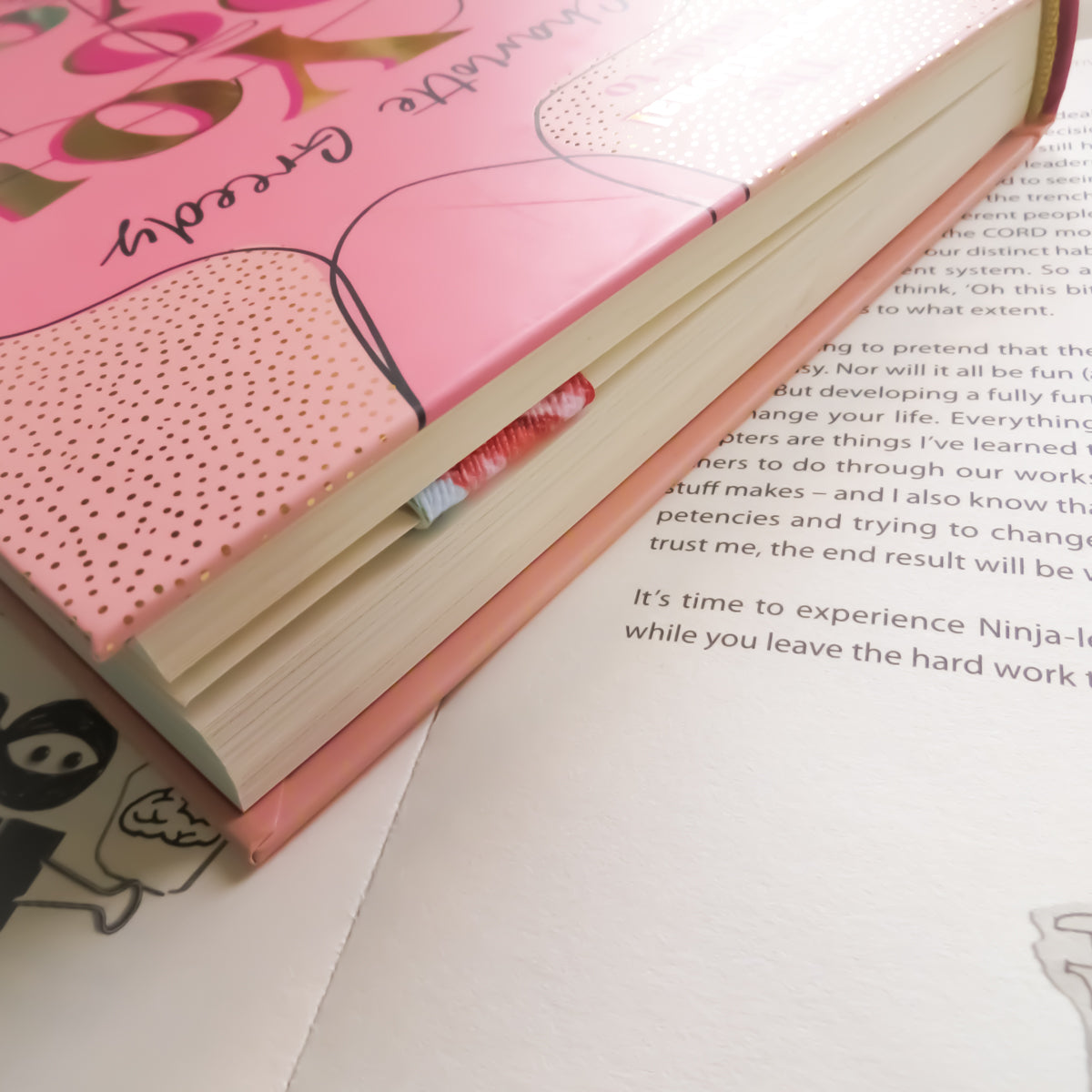 Flamingo Rose Gold Magnetic Bookmarks Set