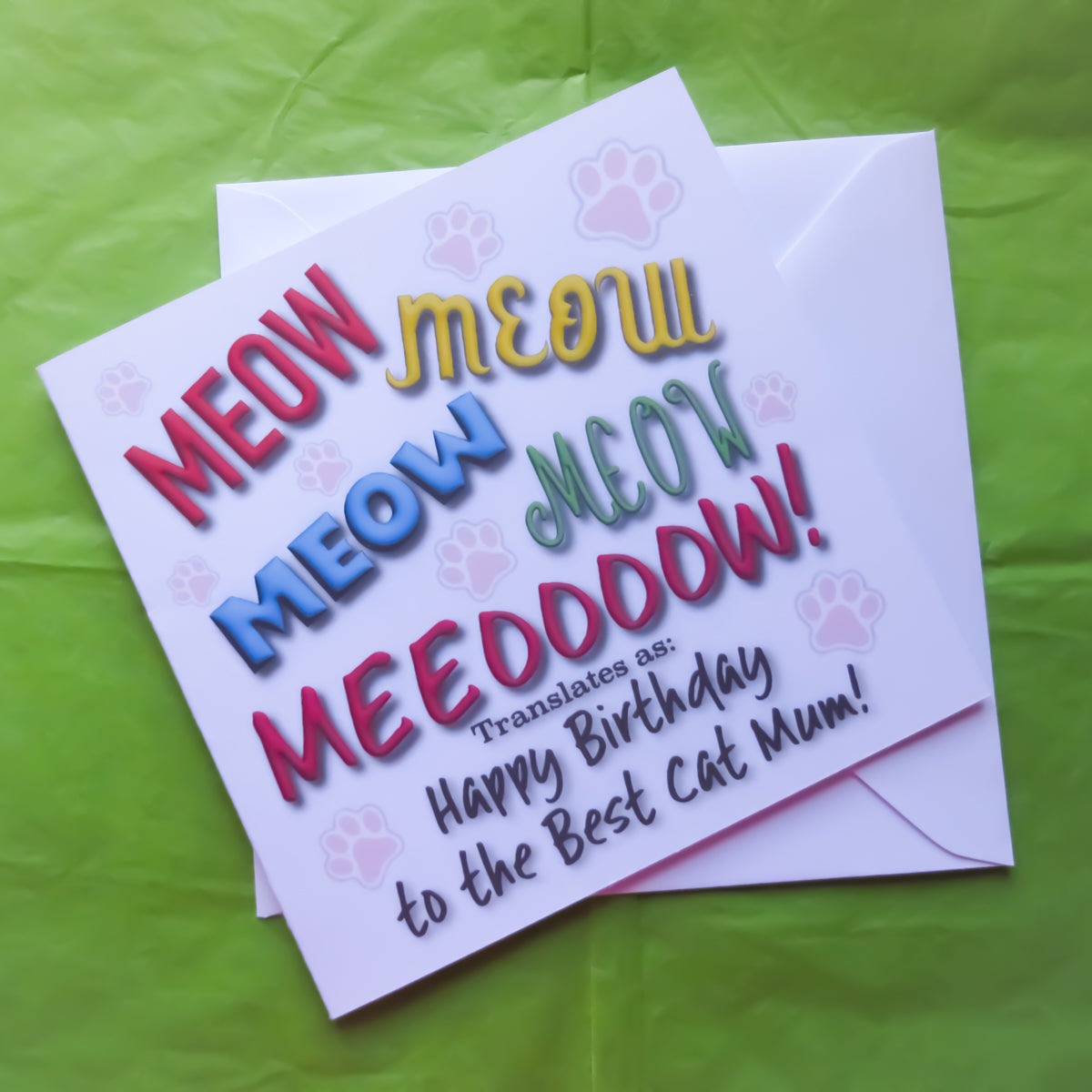 Happy Birthday to the Best Cat Mum Greeting Card