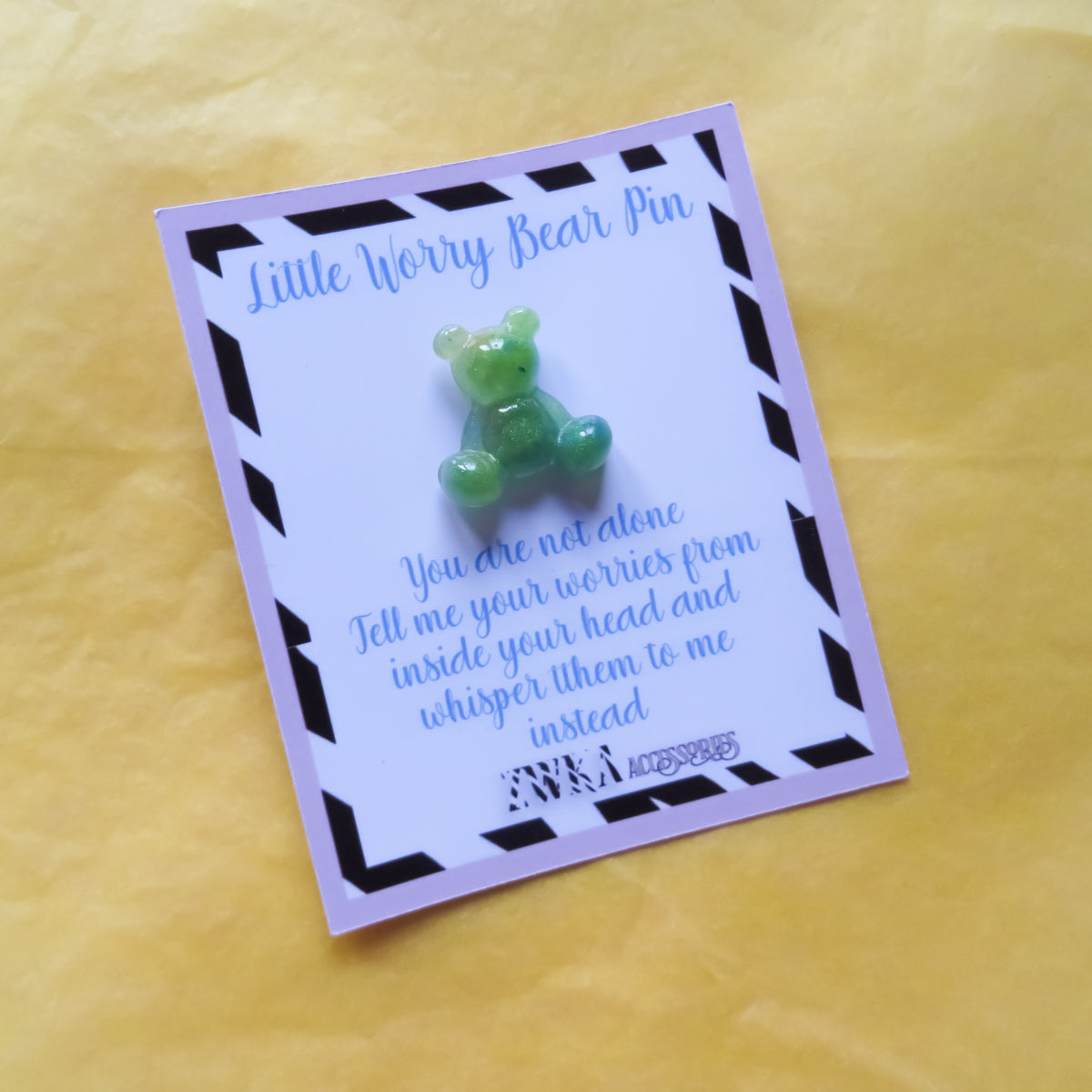 Little Worry Bear Pin
