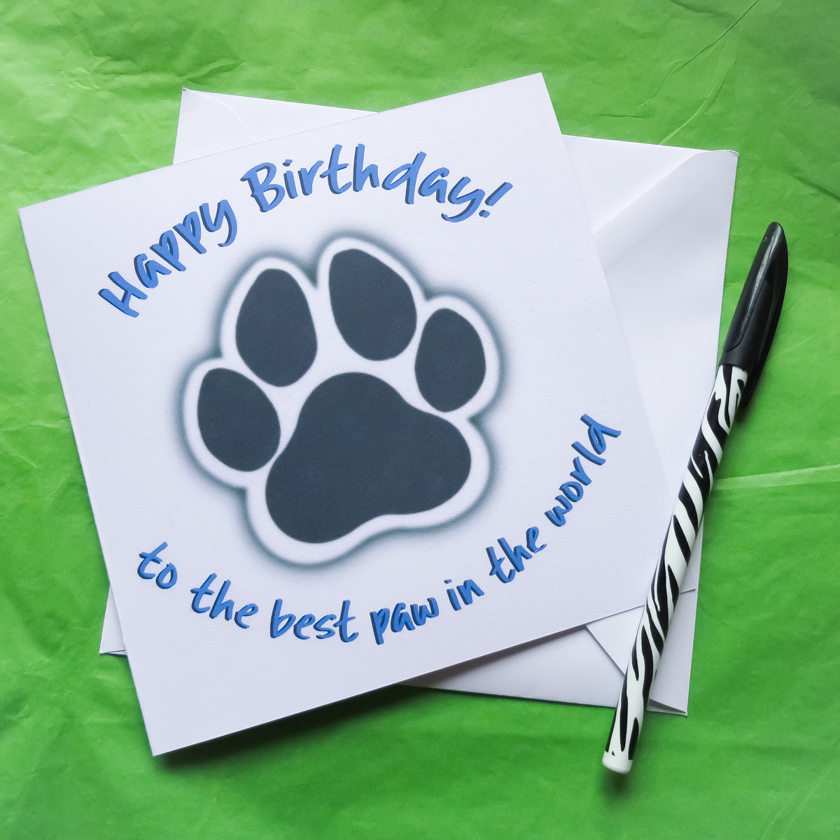 Happy Birthday to the Best Paw in the world Dog Birthday Greeting Card