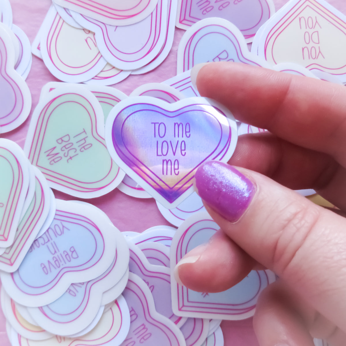 To Me Love Me Holographic Sticker