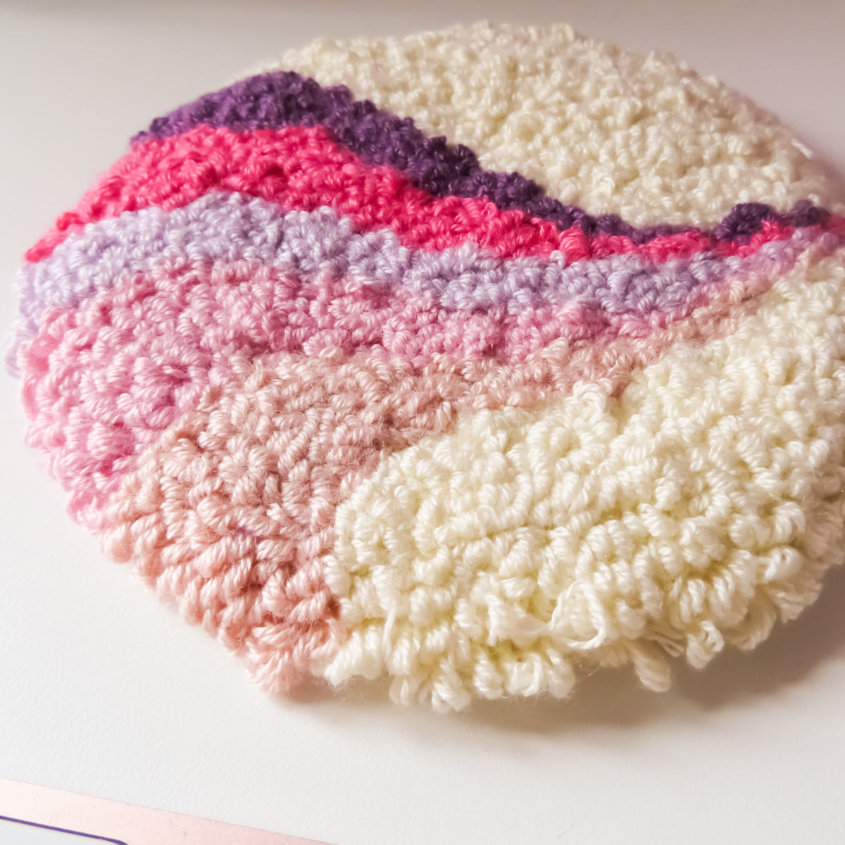 Purple Swirls Round Mug Rug Coaster