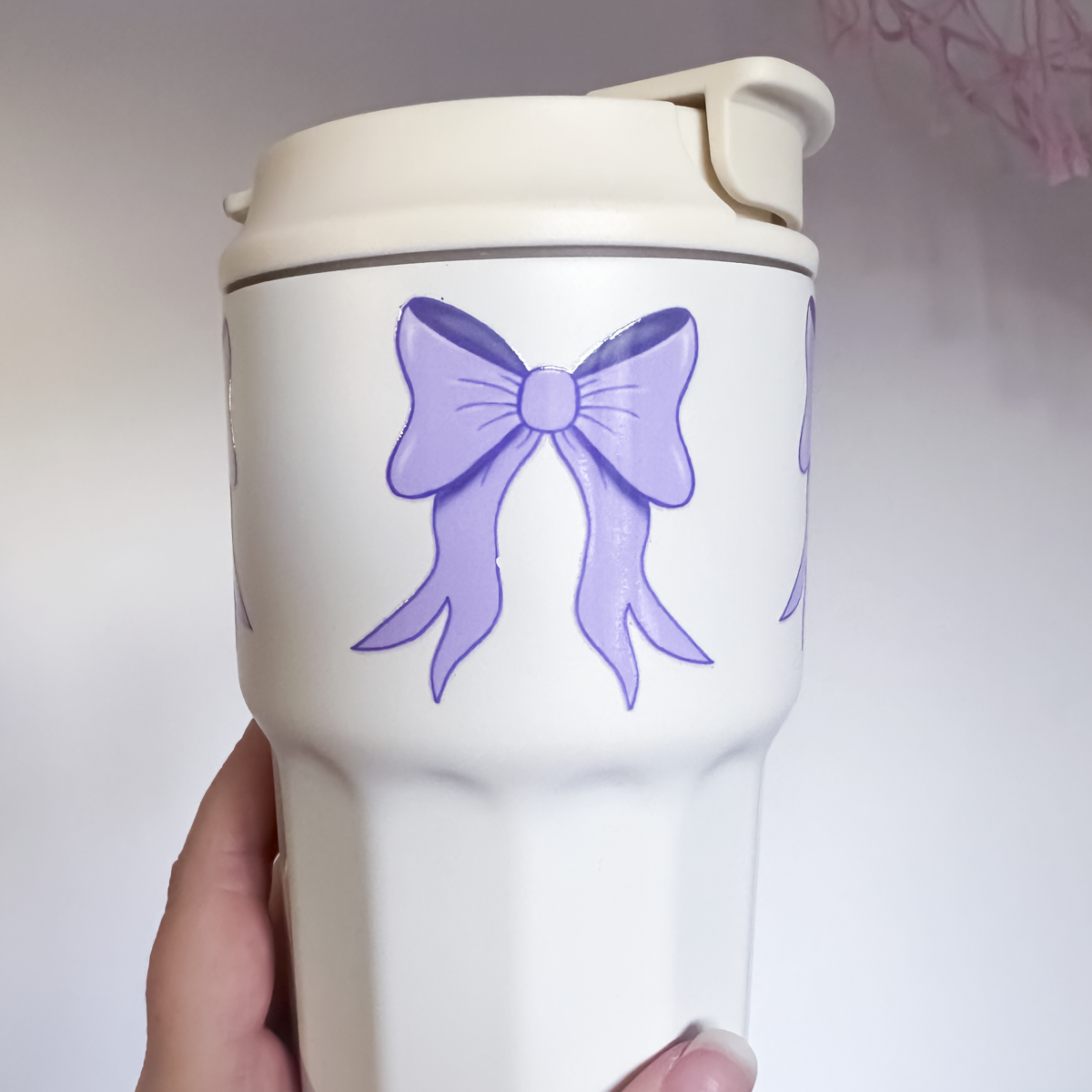 SECONDS - Lilac Bow Travel Mug