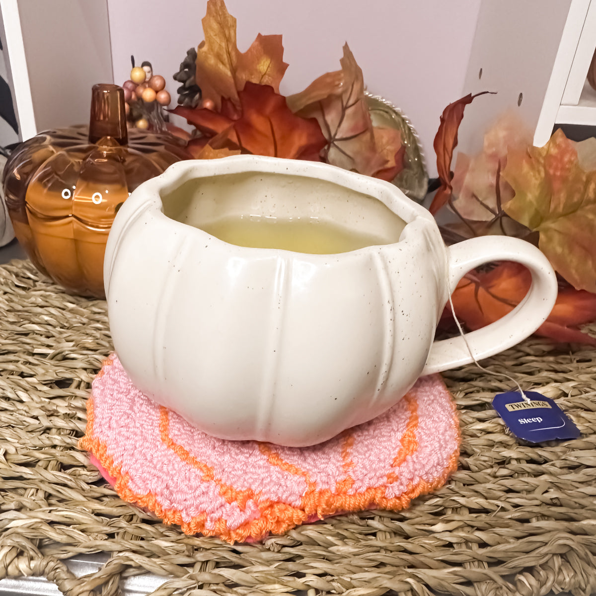 Pumpkin Mug Rug Coaster