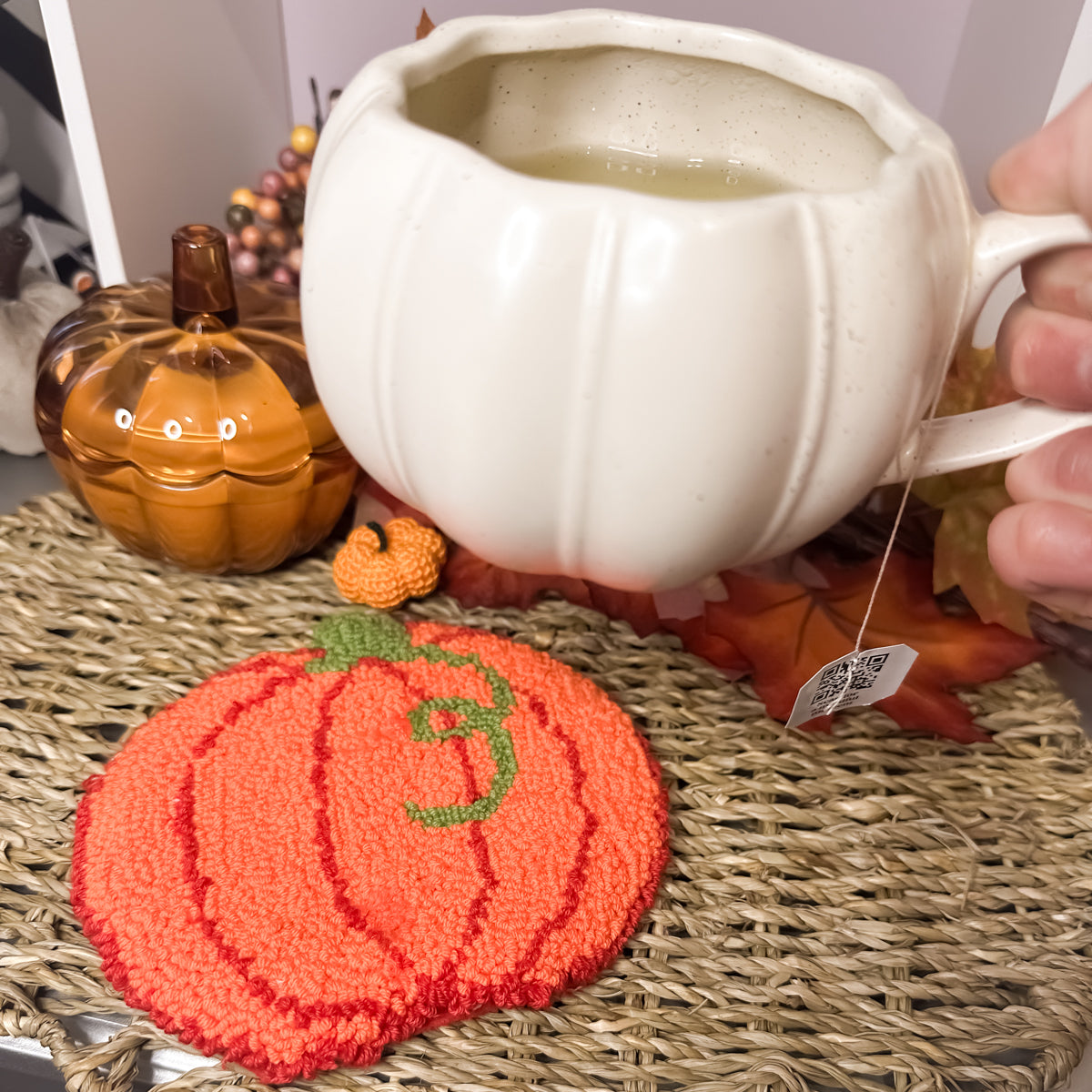 Pumpkin Mug Rug Coaster