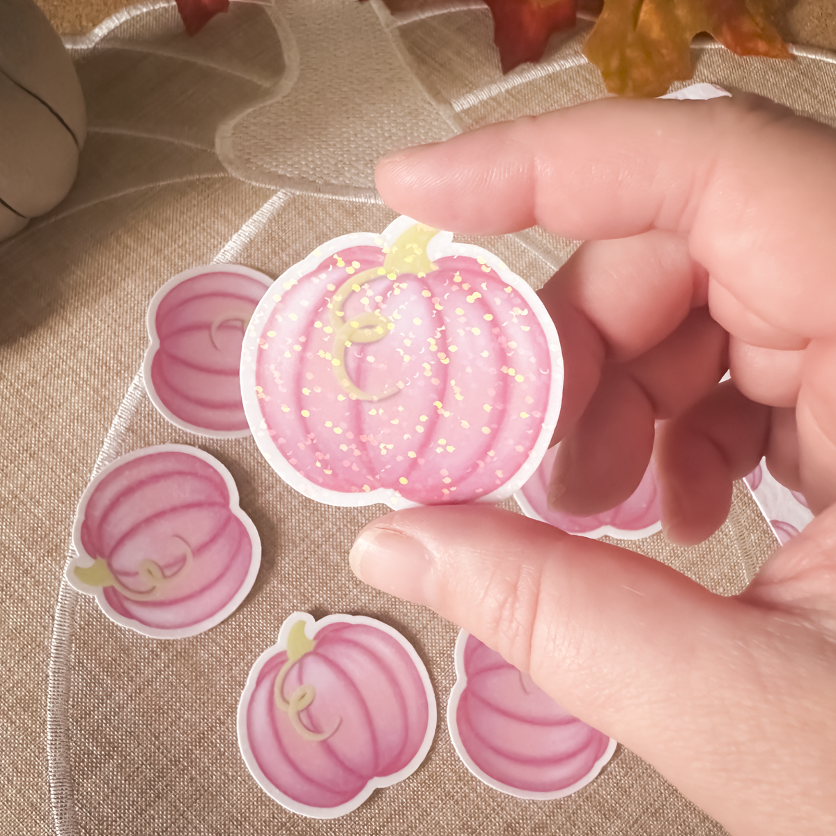 Pink Pumpkin Sticker | Autumn Sticker | Planner & Journal Sticker
