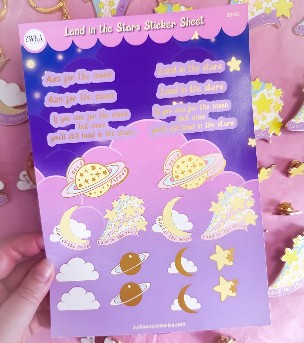 SECONDS - Land in the Stars Sticker Sheet