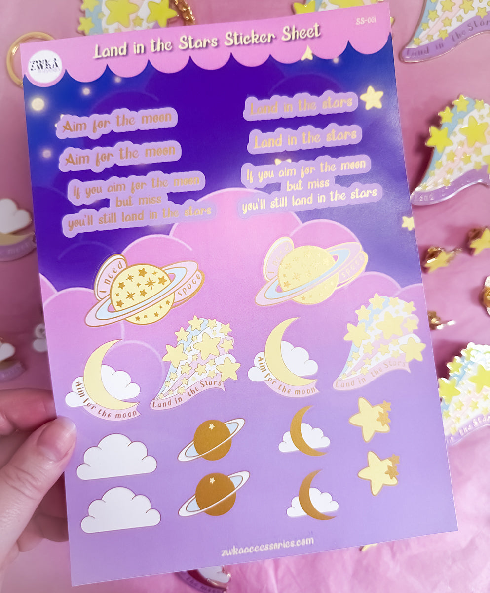 SECONDS - Land in the Stars Sticker Sheet