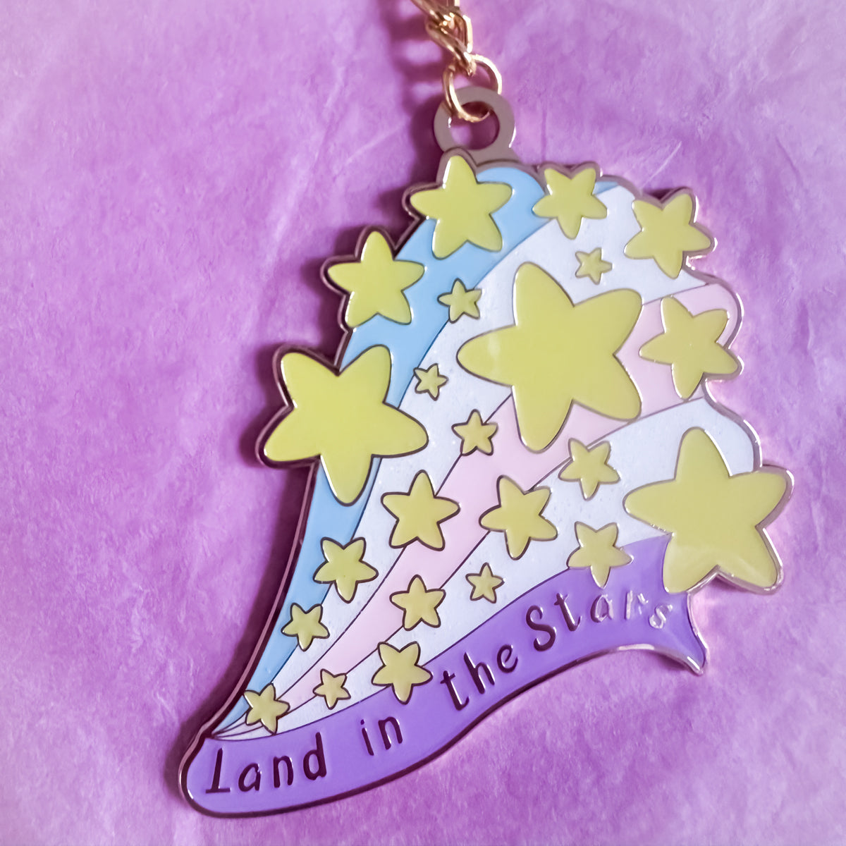C Grade - Land in the Stars Enamel Keyring