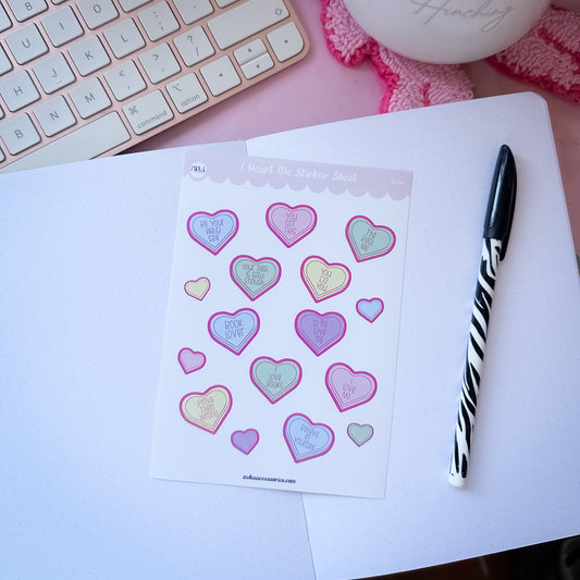 A6 sticker sheet with positive icons for journaling
