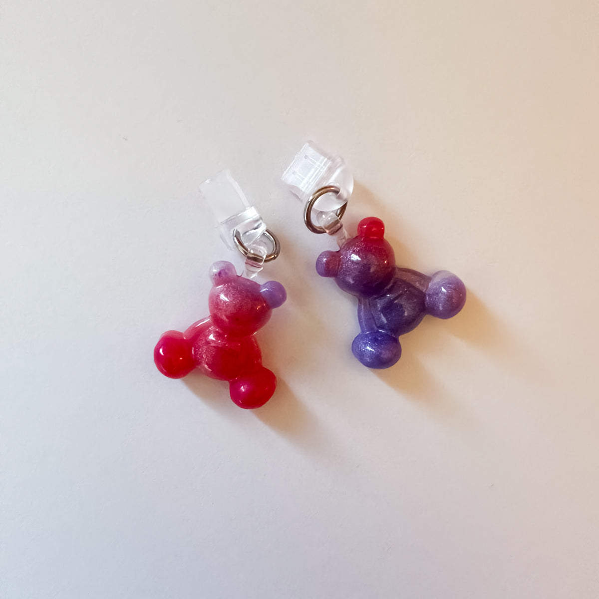 Mini Worry Bear Phone / E-Reader Charm – USB-C or Lightning Dust Plug Charm Accessory