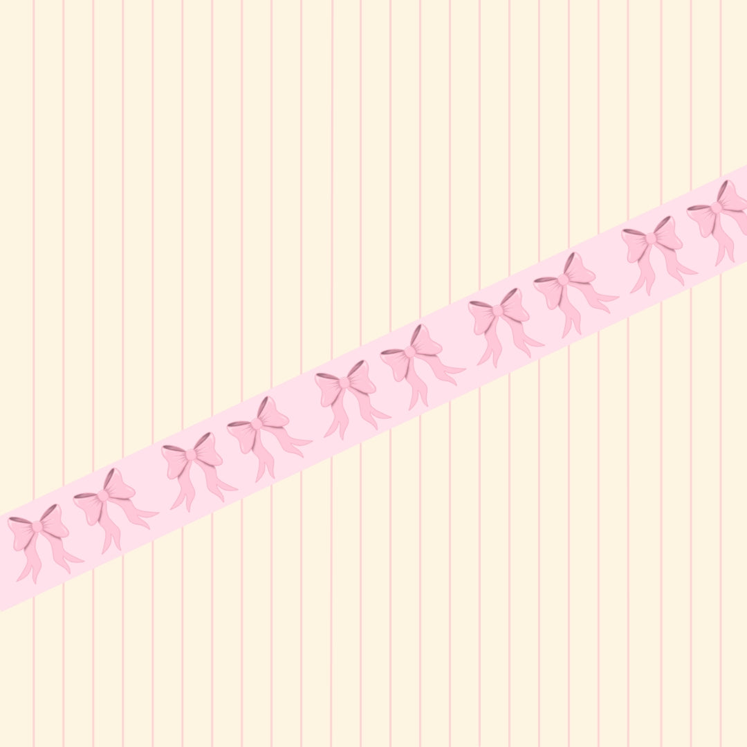 Little Bow Washi Tape | Pink, Lilac & Powder Blue Bow Washi Tape