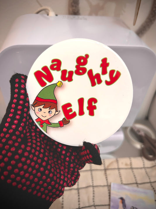 Naughty Elf Badge