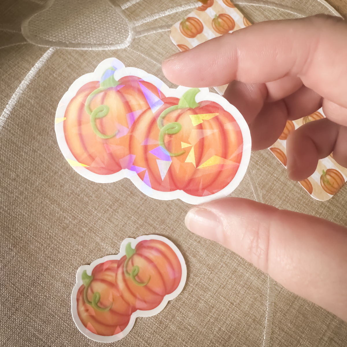Pair of Orange Pumpkins Sticker | Autumn Sticker | Planner & Journal Sticker