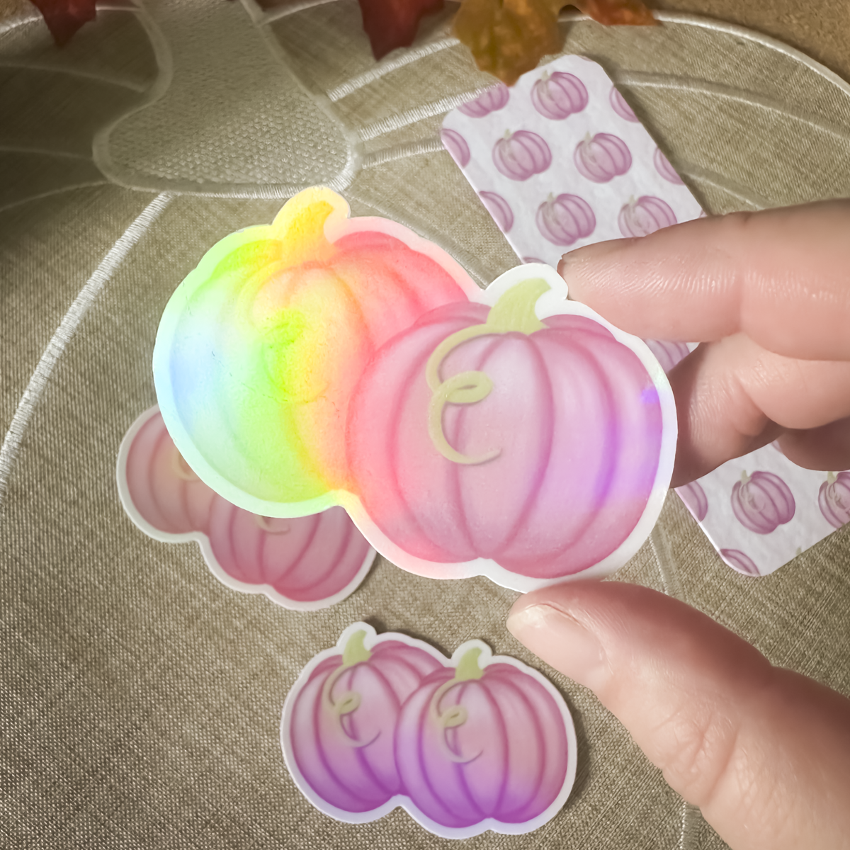 Pair of Pink Pumpkins Sticker | Autumn Sticker | Planner & Journal Sticker