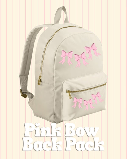 Pink Bow Backpack by ZWKA Accessories