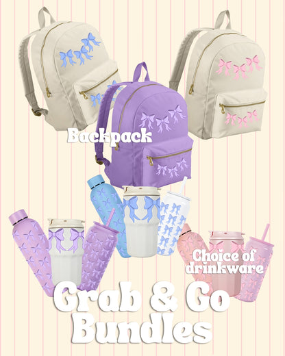Grab & Go Bundle featuring backpack and drinkware