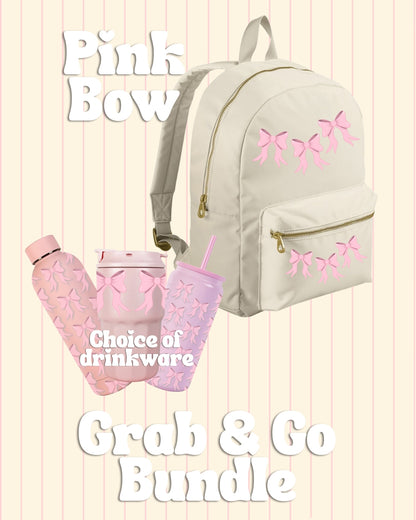 Pink Bow backpack bundle