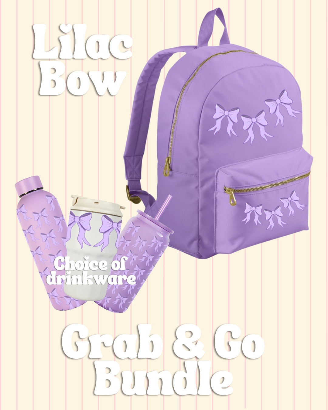 Everyday backpack and drinkware set
