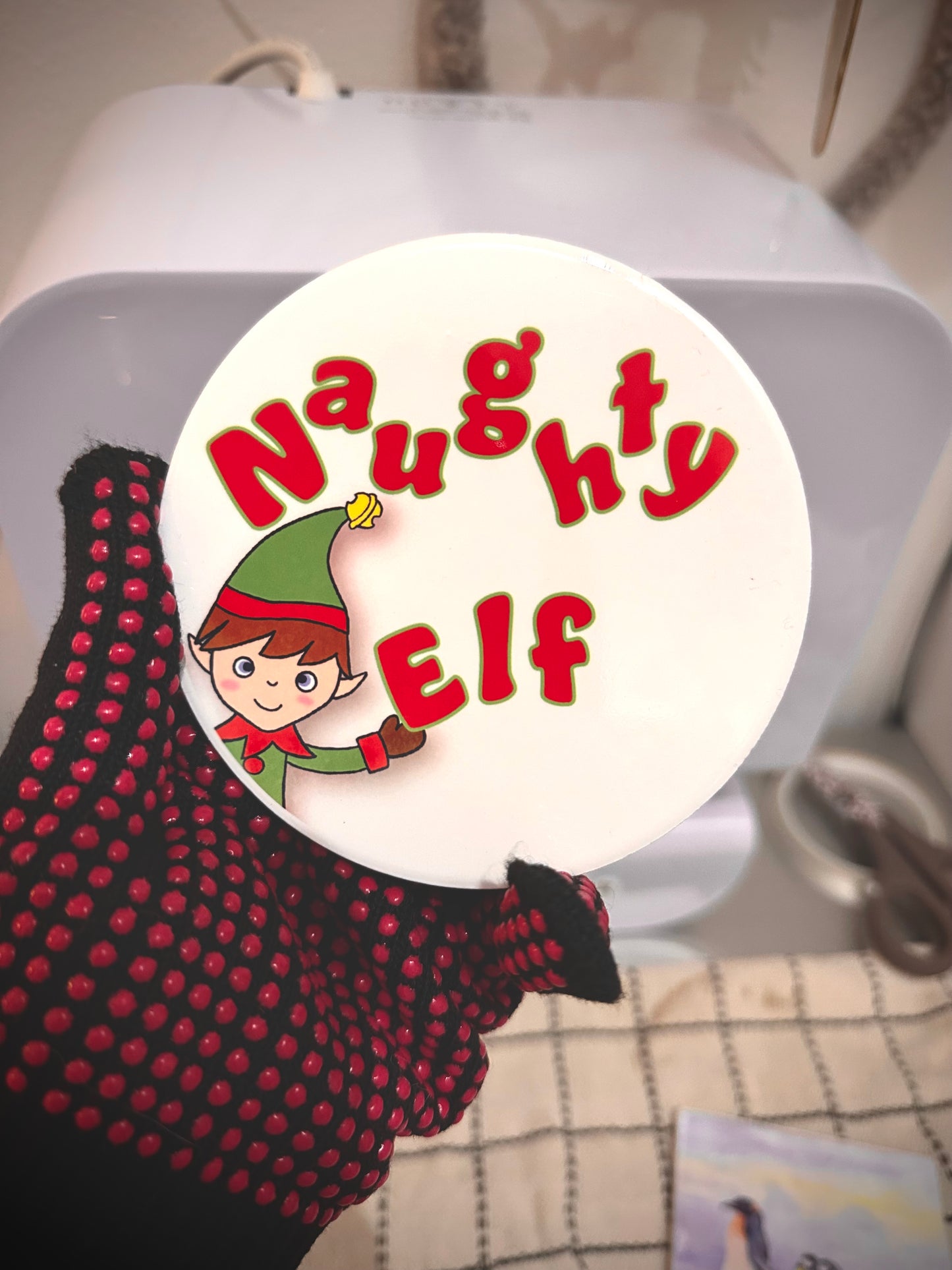 Naughty Elf Christmas Hanging Decoration