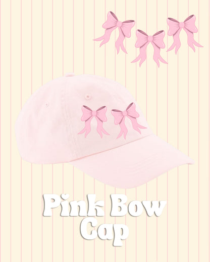 Pink bow baseball cap by ZWKA Accessories