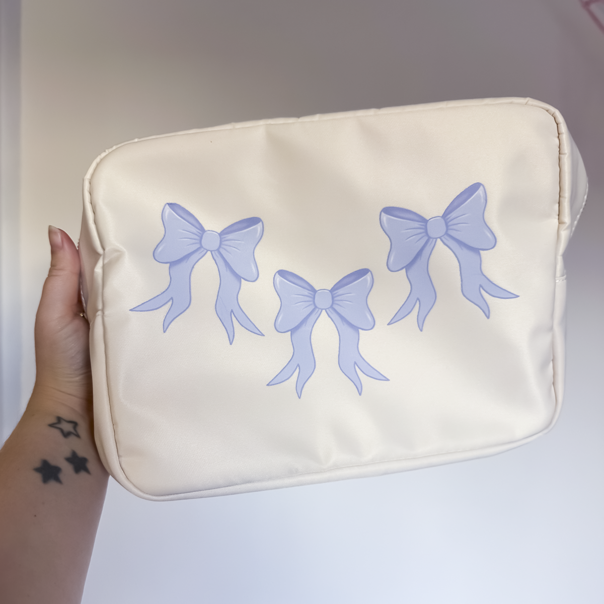 SECONDS - Powder Blue Bow Journal Pouch