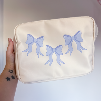 SECONDS - Powder Blue Bow Journal Pouch