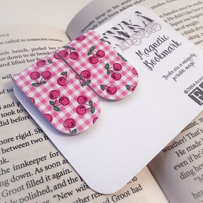 Cute faux leather magnetic bookmark for book lovers