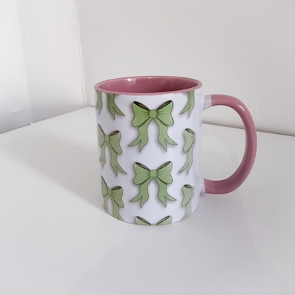 Green Bow Desk Ritual Bundle | Mug & Bow Mug Rug Set