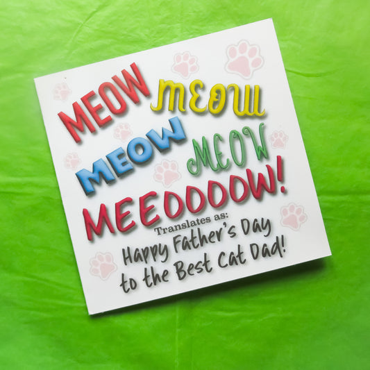 Happy Father's Day to the Best Cat Dad Greeting Card