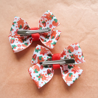 Gingerbread House Hair Bows