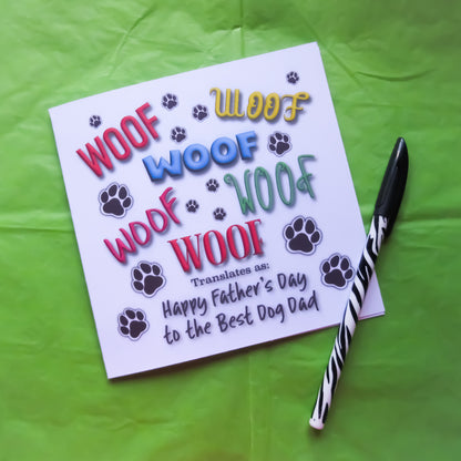 Happy Father's Day to the Best Dog Dad Greeting Card