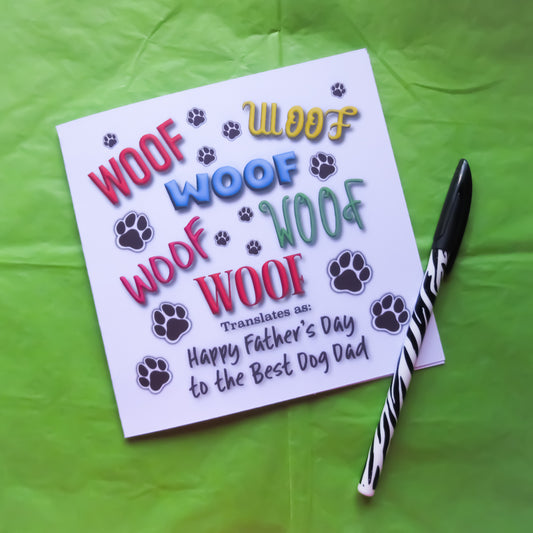 Happy Father's Day to the Best Dog Dad Greeting Card