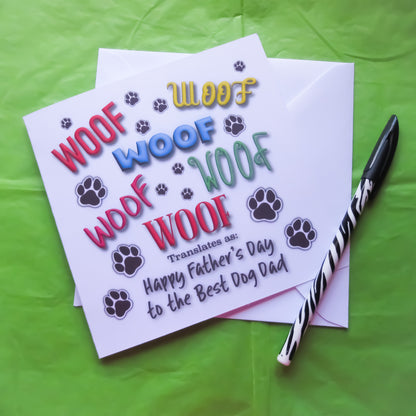 Happy Father's Day to the Best Dog Dad Greeting Card