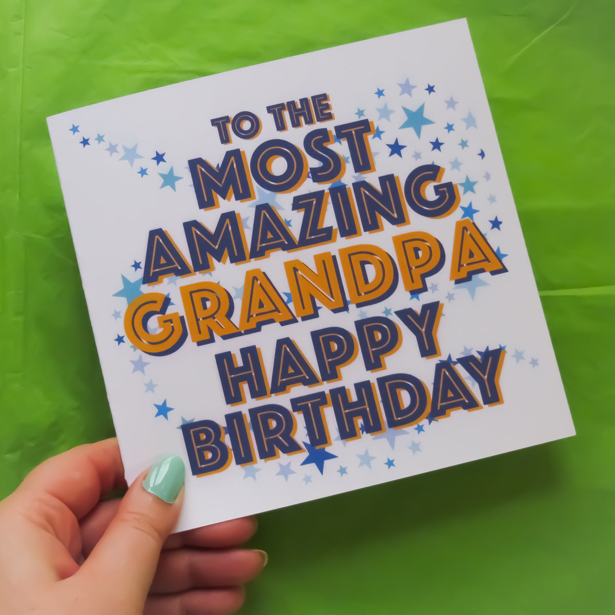 To the Most Amazing Grandpa Happy Birthday Greeting Card front side