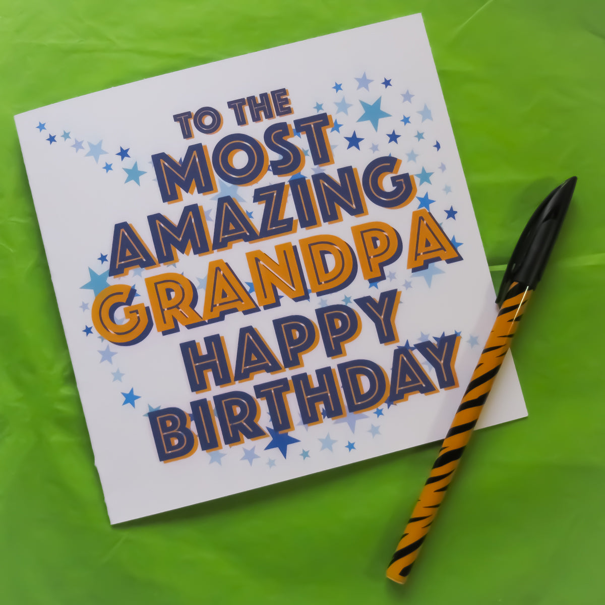 To the Most Amazing Grandpa Happy Birthday Greeting Card front side