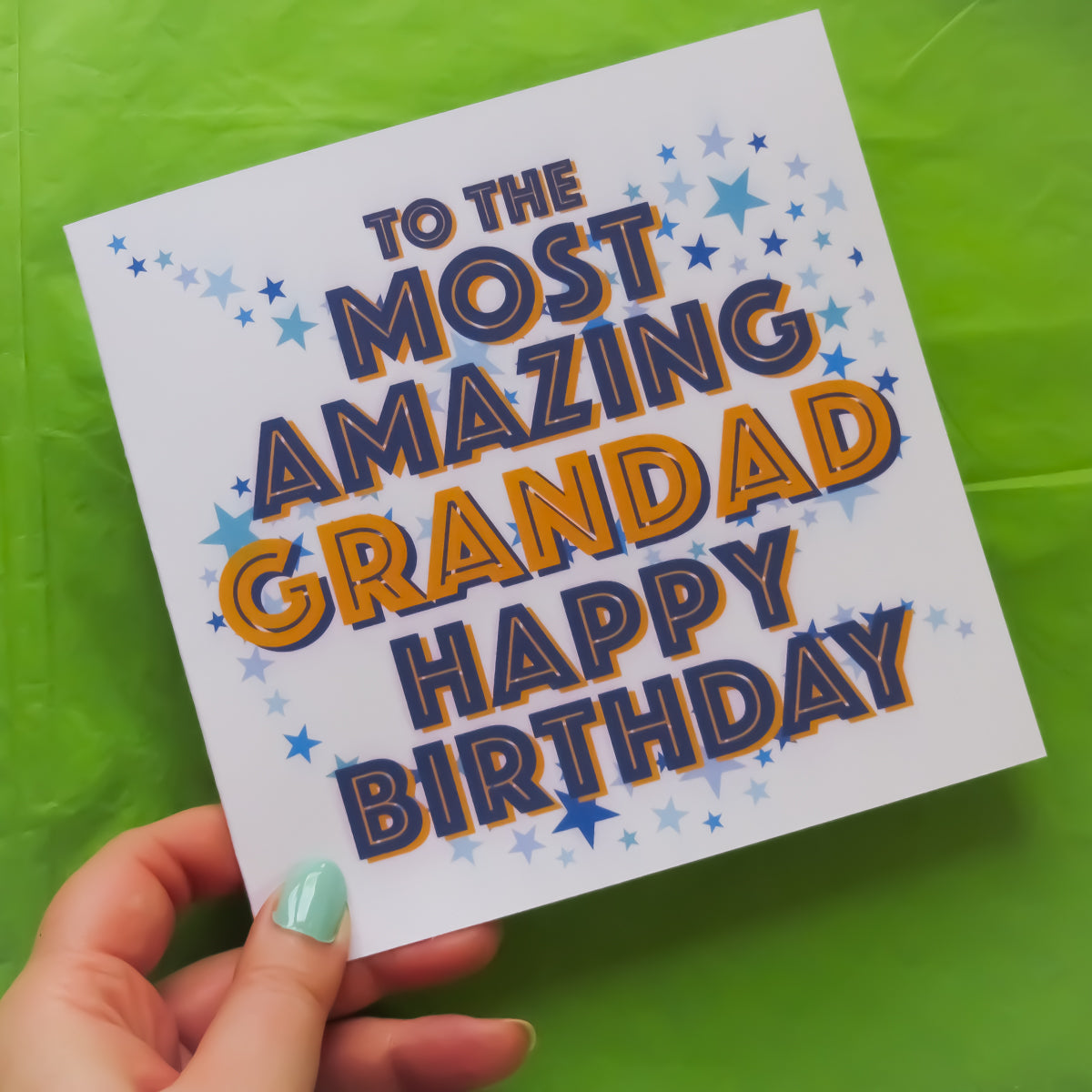 To the most amazing Grandad Happy Birthday Greeting Card front view