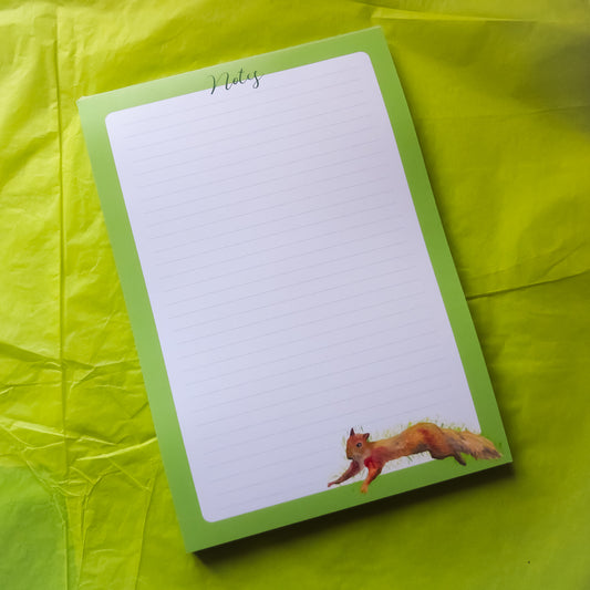 Squirrel A5 Lined Notepad