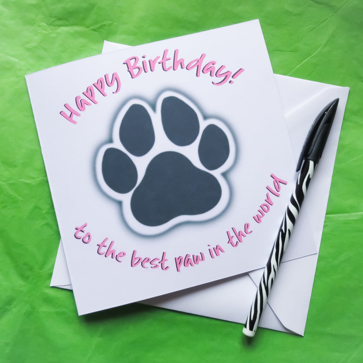 Happy Birthday to the Best Paw in the world Dog Birthday Greeting Card