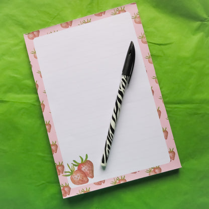 Strawberry A5 Lined Notepad