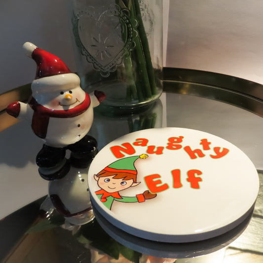 Naughty Elf Coaster