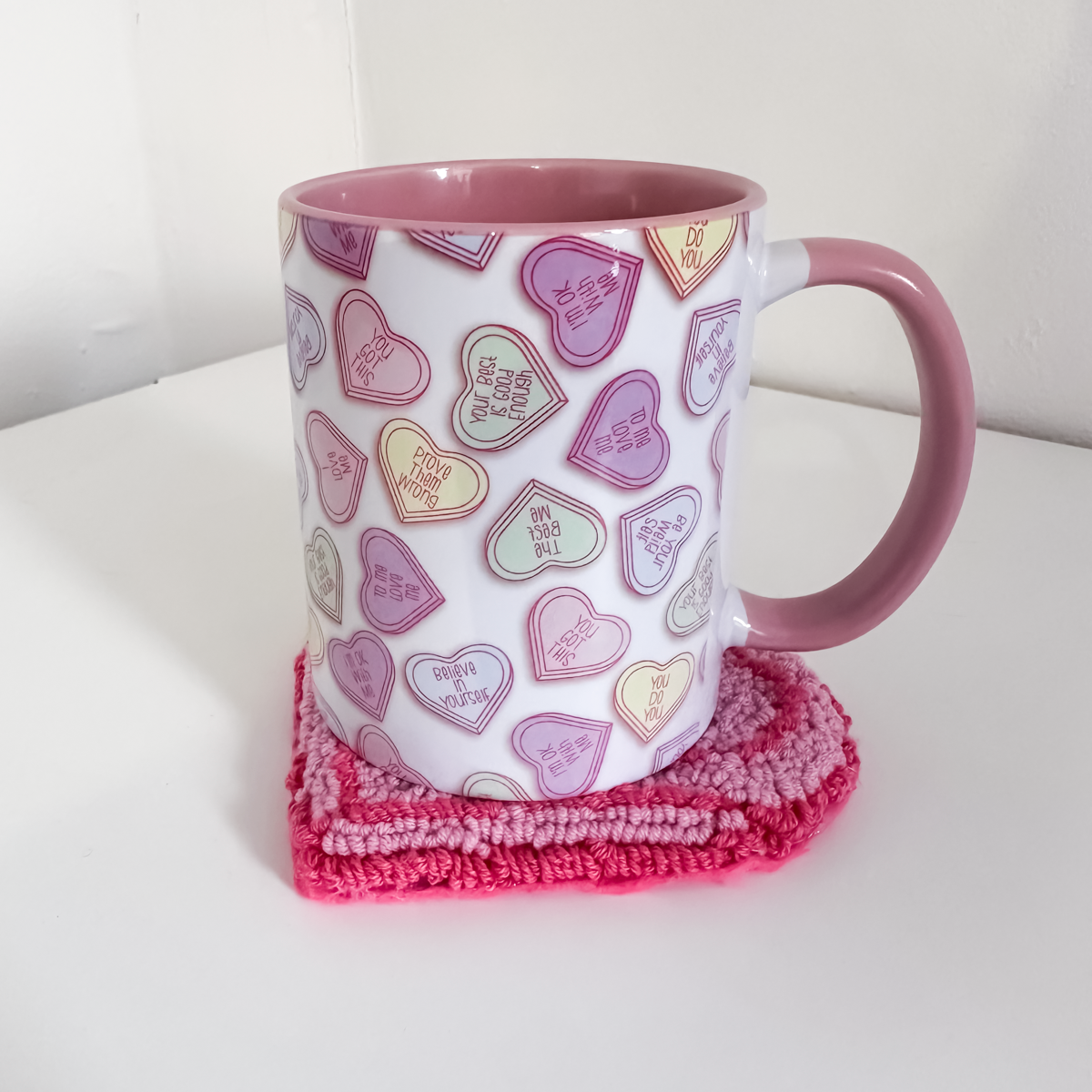 I Heart Me Desk Ritual Bundle | Mug & Heart Mug Rug Set