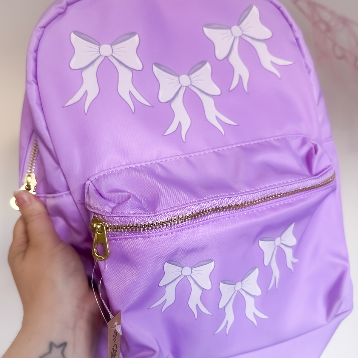 SAMPLE - Lilac Bow Backpack