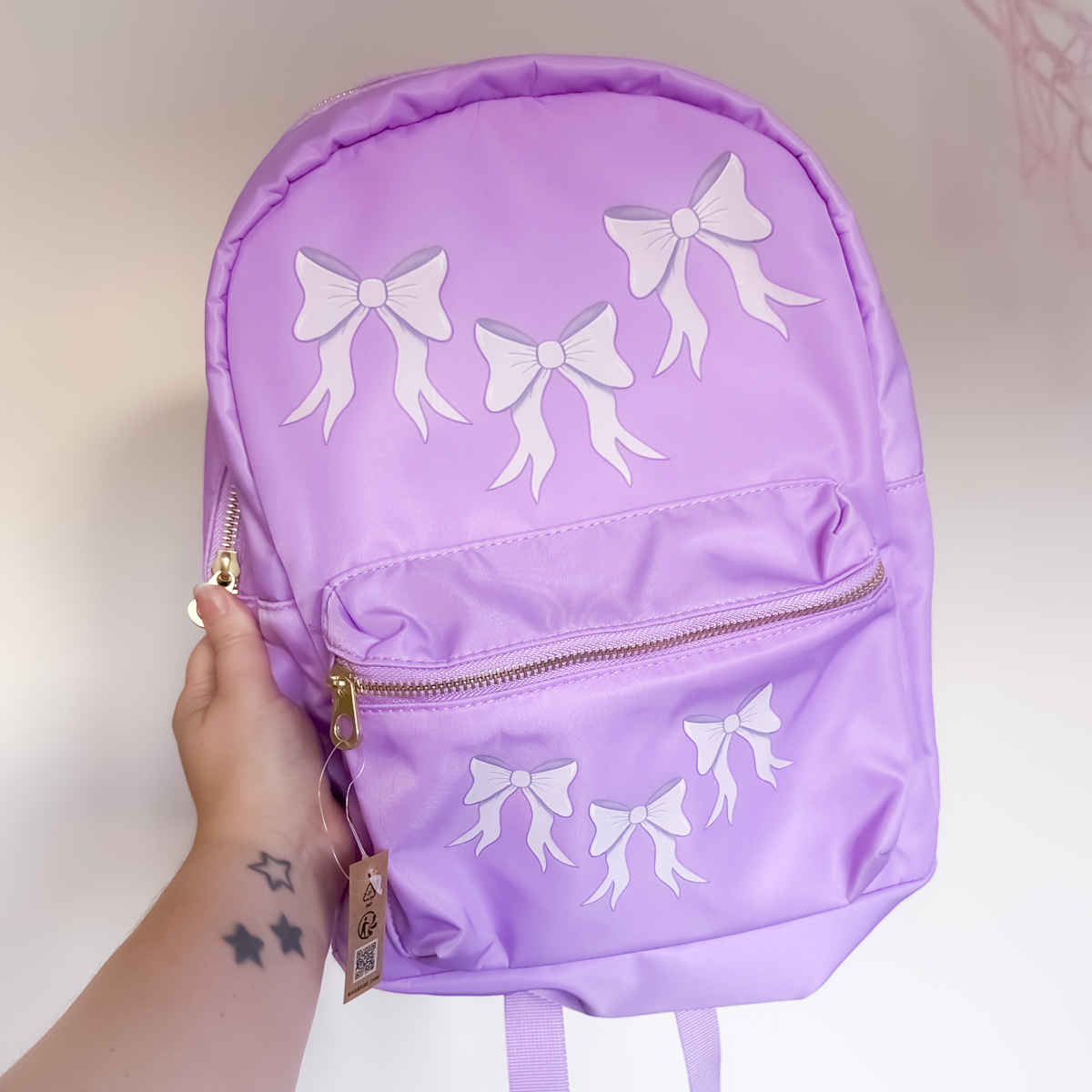 SAMPLE - Lilac Bow Backpack
