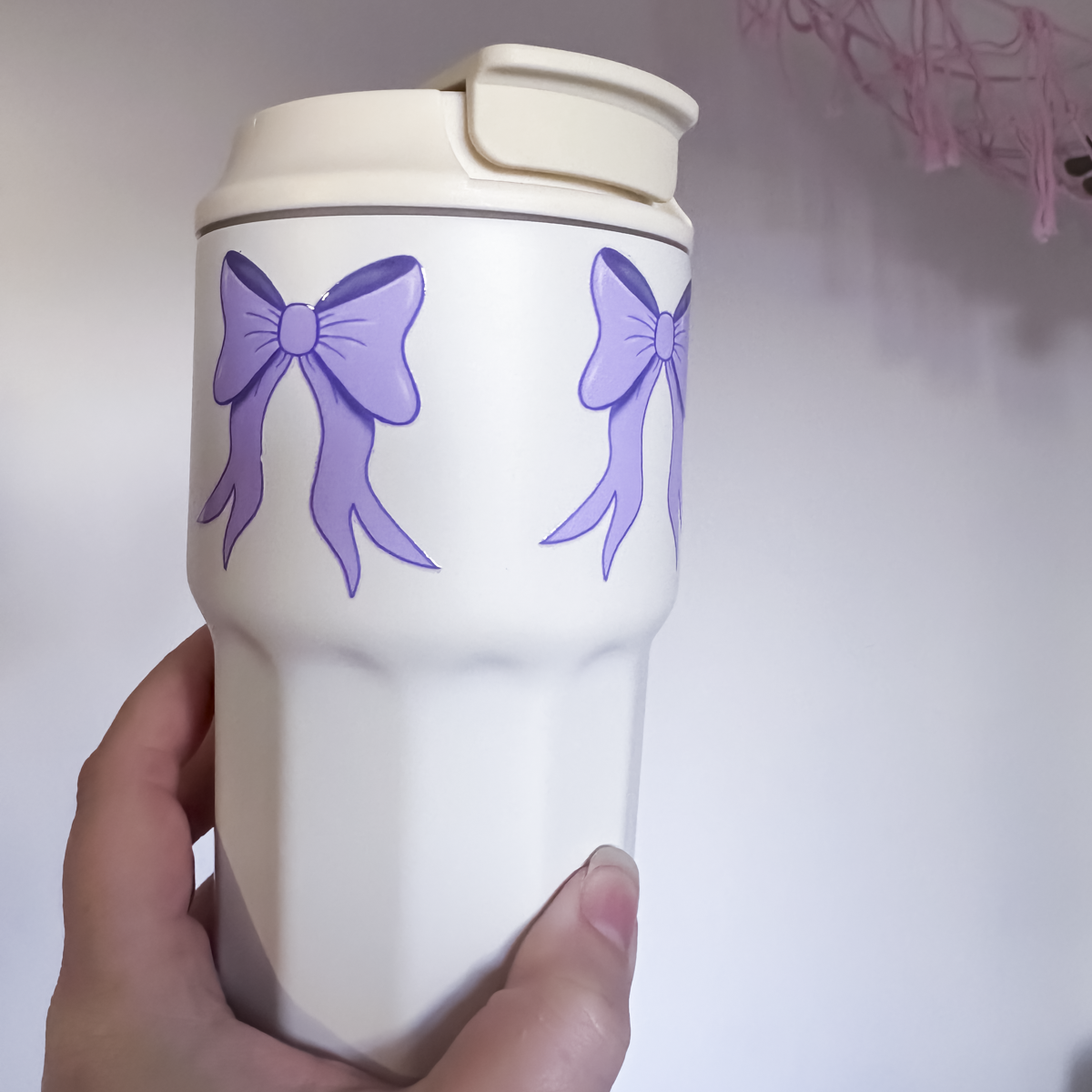 SECONDS - Lilac Bow Travel Mug