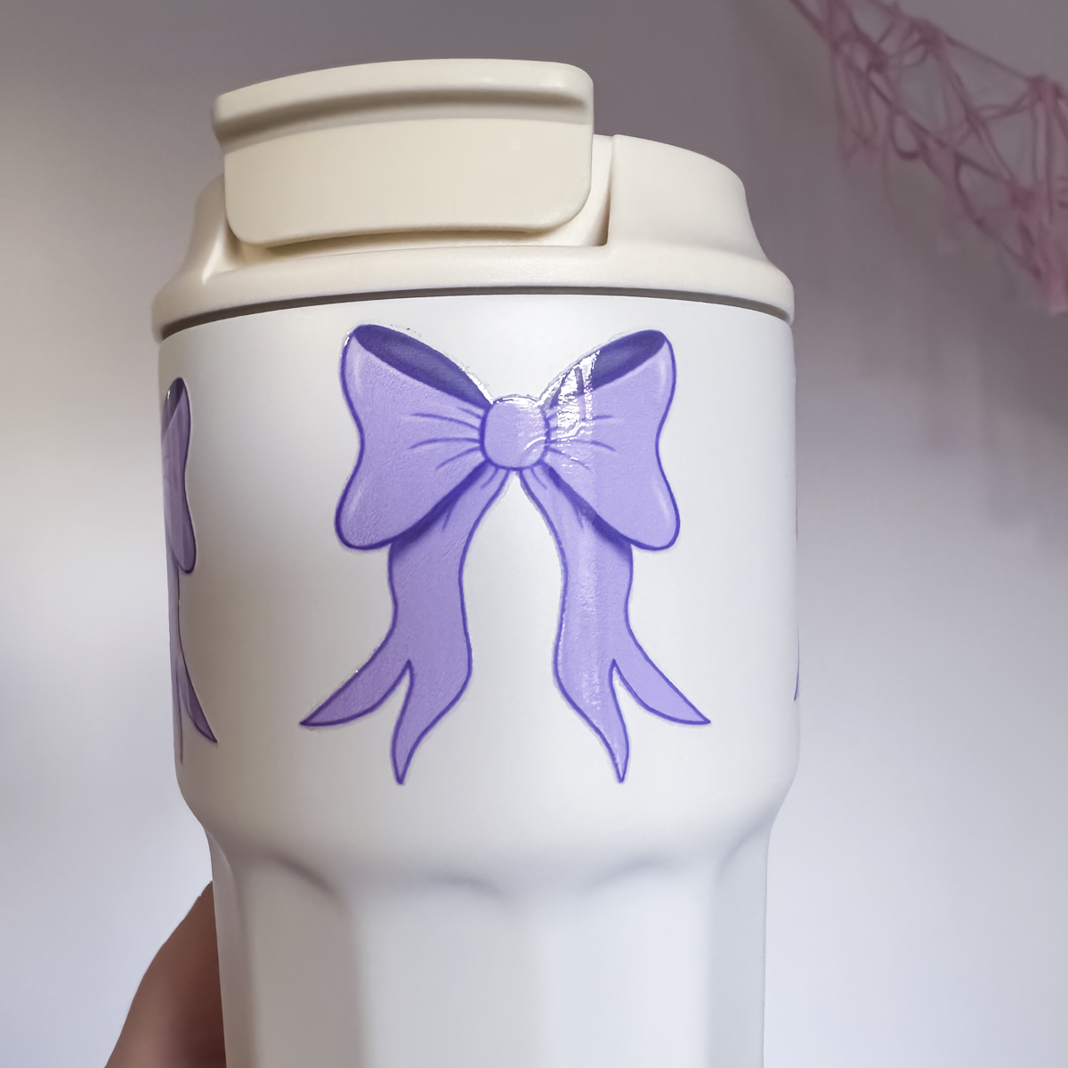 SECONDS - Lilac Bow Travel Mug