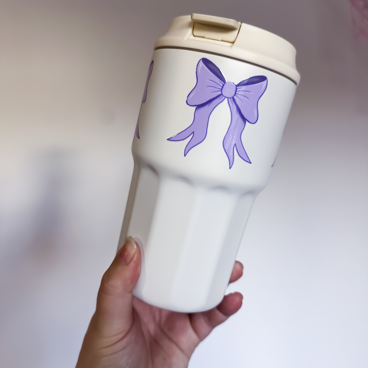 SECONDS - Lilac Bow Travel Mug