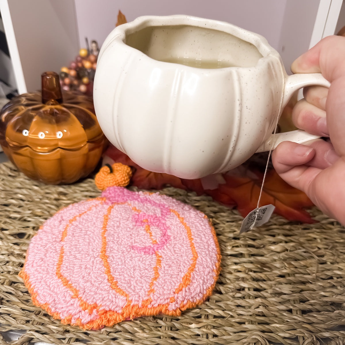 Pumpkin Mug Rug Coaster